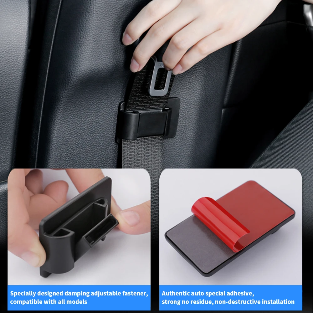 For Tesla Model 3/Y Car Seat Belt Limiter Stopper Safety Adjusting Clip Non-slip Spacing Limit Device Fixed Buckle Accessories