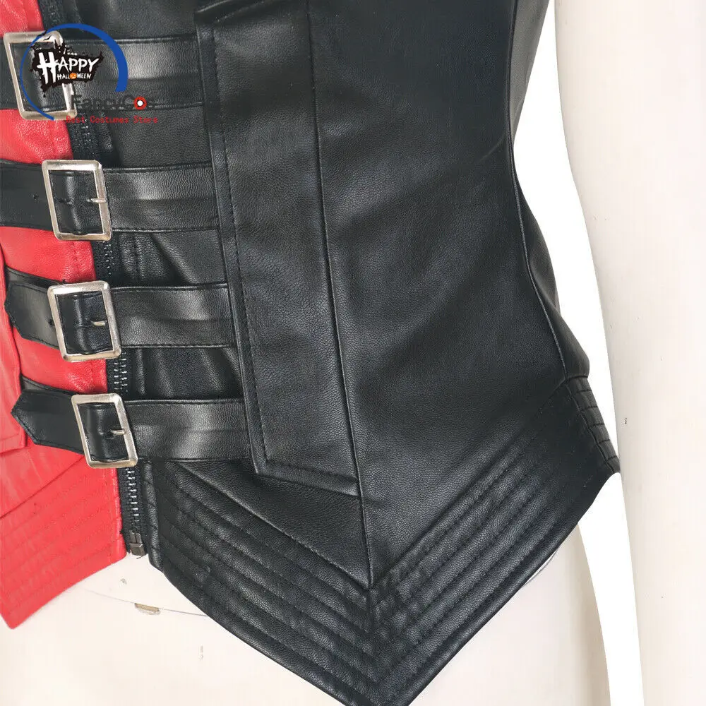 2021 Anime Harley Costume Cosplay Quinn Corset Costume Harleen Cosplay Quinzel Monster Bustier Halloween Costumes for Women smile