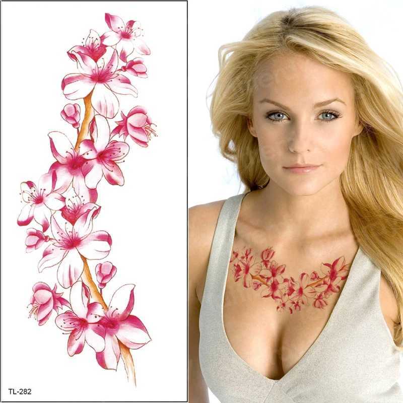 Red Rose Tattoo Flower New Fashion Waterproof Temporary Tattoo Sticker Tattoo Girl Tattoo Woman False Fingernail Flower W241109