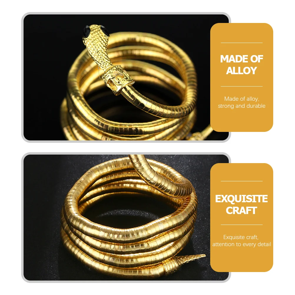 Bracelet Accessory Snake Womengle Punk Jewelry Aesthetic Minimalist Cuff Choker Necklace Wrap Egyptian Costume Arm smile