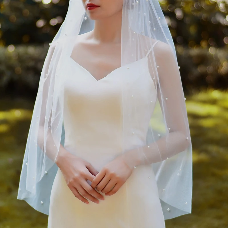 Veil Soft Bridal 75/100/150/200/300Cm Wedding Veil With Comb One Layer Tulle Cathedral Wedding Veil ddmysmile Bride Marriage Accessories Smile