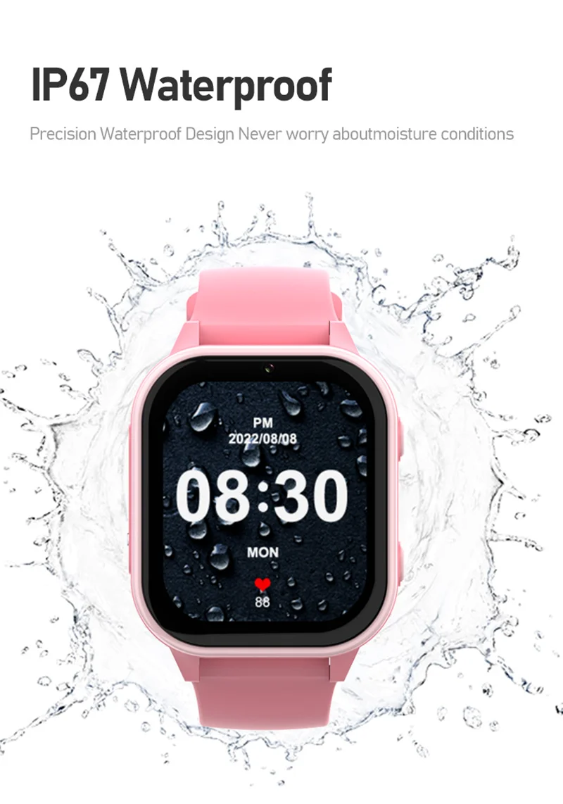 Watch Kids Smart Wonlex 4G Video Call GPS Anti-Lost Tracker Whatsapp KT19Pro Music Player Android8.1 Watch smile