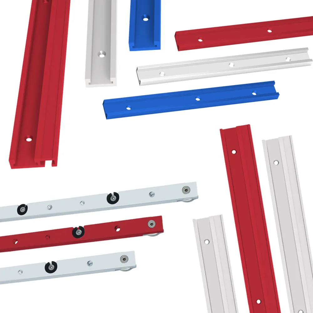 T Aluminum Tracks Alloy Woodworking T-track Miter T-Bar T-Slot T-Slider T Screw Fixture Table Saw Miter Gauge Fastener Rod smile -track -Bar -Slot -Sl