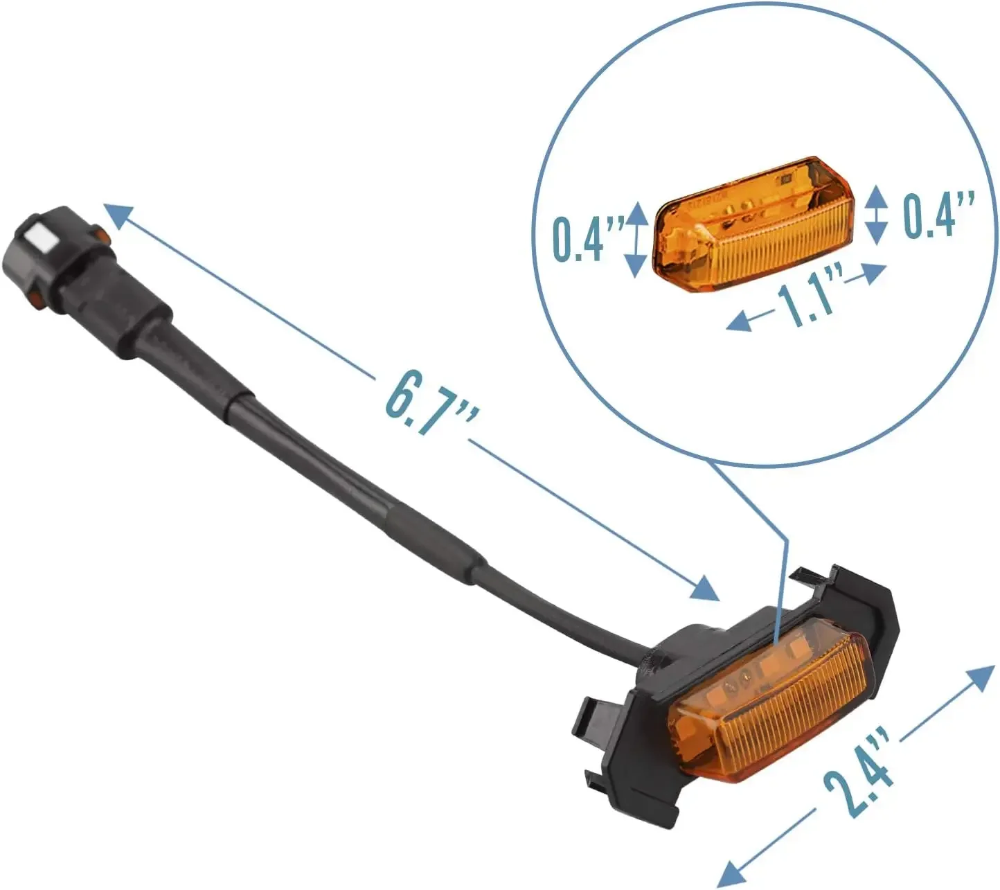 4PCS Car Front LED Grille Light for Toyota Tacoma 2016-2019 TRD PRO Amber White Grill Light Eagle Eye Lamp Off Road Trunk SUV