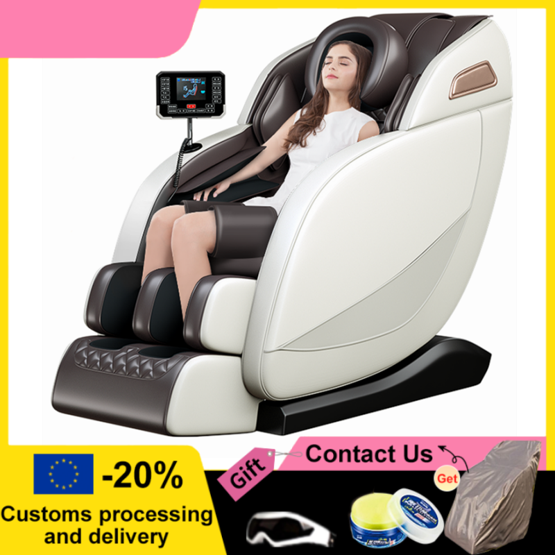 Jinkairui Luxury Zero-Gravity Intelligent Full-body Electric Massage Chair Bluetooth music Headrest U-shaped Pillow + LCD Touch
