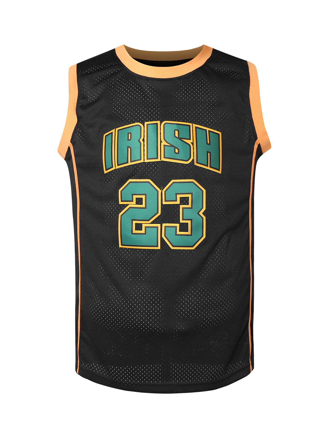 Men's 23 JAMES Sleeveless Crew Neck Polyester Basketball Jersey for Training & Outdoor Activities - Embroidered Letters and Numbers, Slight Stret