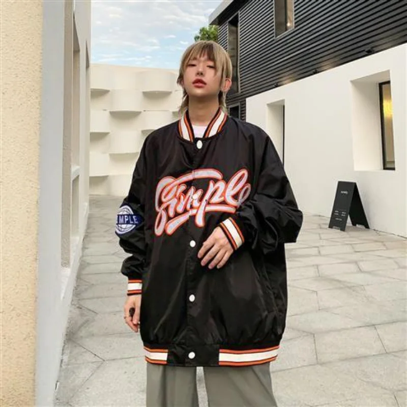 Uniform Baseball 2023 New Jacket Mens Womens American Style Bomber Jacket Loose Hip Hop Casual Versatile Embroidered Tops Hot smile
