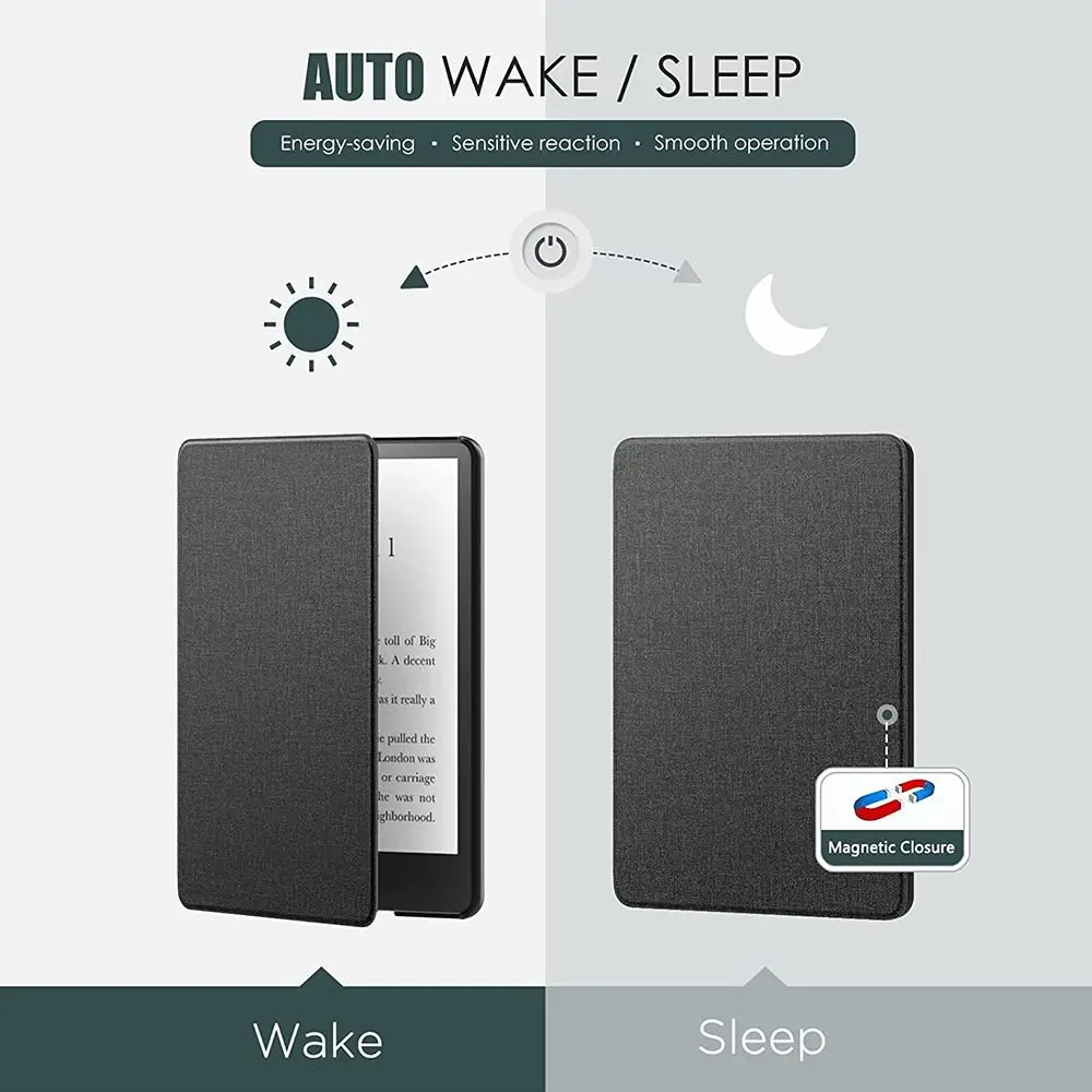 For All-new Kindle 11th 2022 Released 6 inch C2V2L3 Magnetic Smart Cover PU Leather Screen Protector Folio Case With Handle