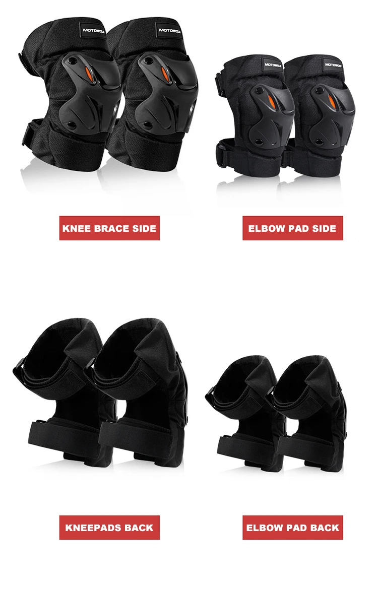 Kneepad Moto Motorcycle 4Pcs/Set Elbow Knee Pads Motocross Racing Protective Gear Protector Guards Kit R1250GS R1200GS X-ADV smile