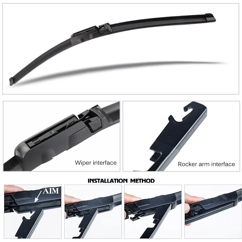 & RHD Car Wiper LHD Front Wiper Blades 22"+22" For Audi A6(C6 4F) 2004-2011 Fit Side Pin Arm Windshield Windscreen Front Window smile & 22&q