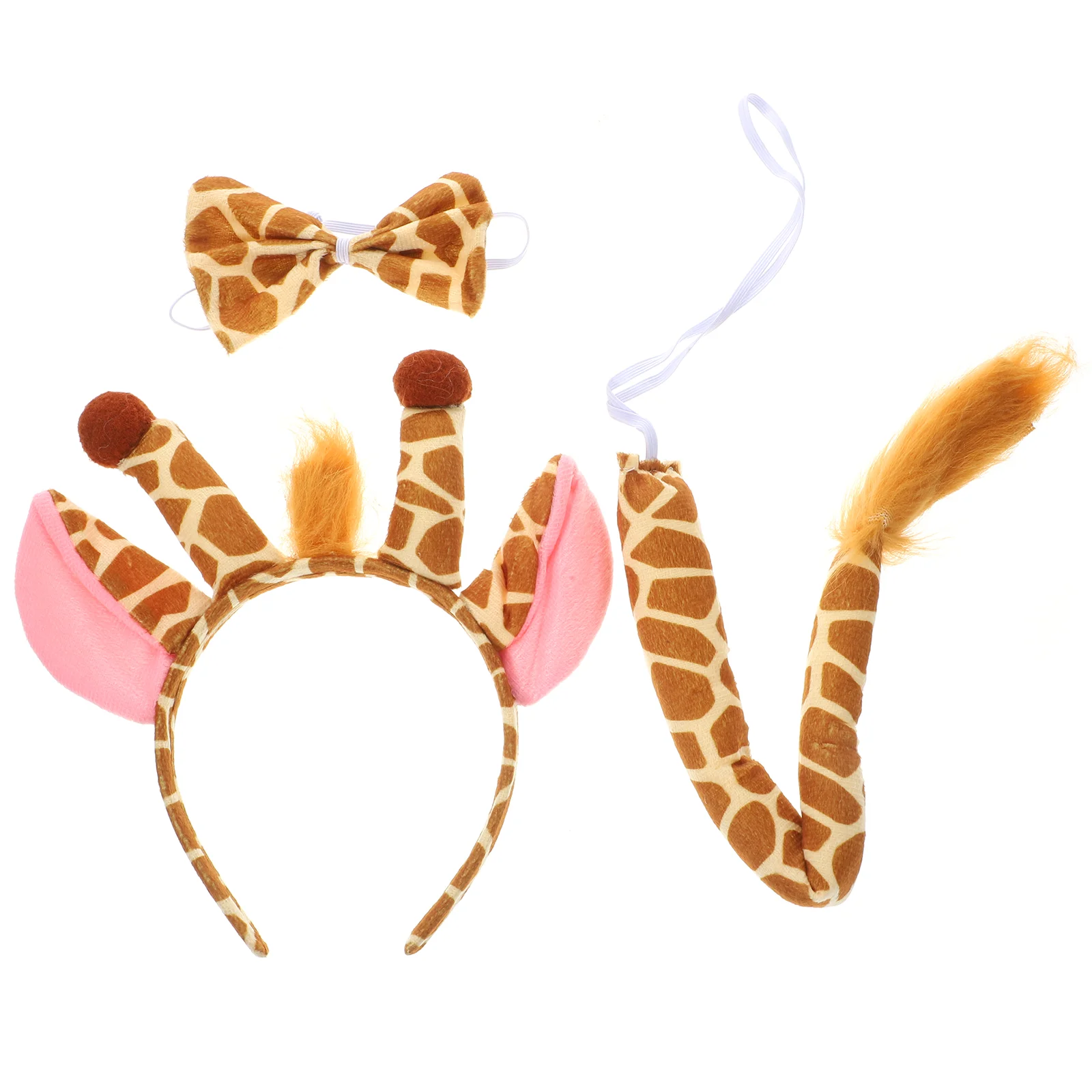 Tail Cosplay Headbands Animal Kids Accessories Plush Ears Decorative Costume Role Outfits Giraffe smile