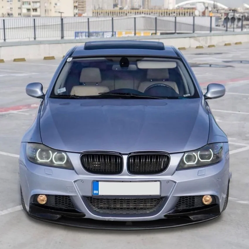 For BMW 3 Series E90 E91 LCI M Sport 2009-2012 Car Front Bumper Lip Spoiler Diffuser Splitters Body Kit Aprons Cover Guard Trim
