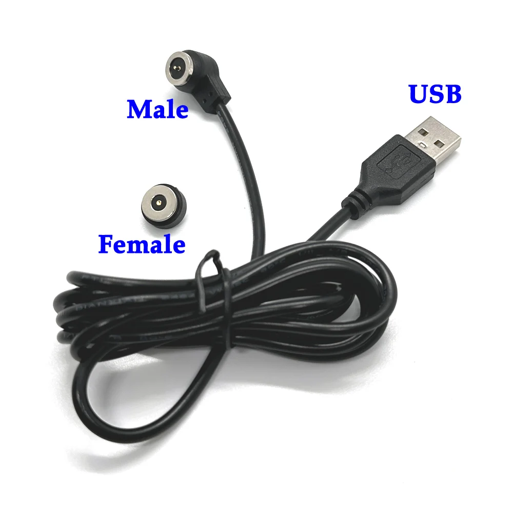 1 sets USB Open DC Magnet Spring-Loaded Pogo Pin Connector Fast Charging Magnetic Cable 24V 2A Power Cord 1.5 Meter Lamp
