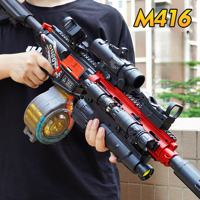 Electric Manual M416 2 Modes Rifle Soft Bullet Foam Dart Shell Ejection Gun Toy Launcher For Adults Boys CS Fighting