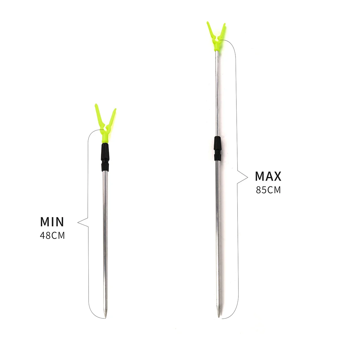 85cm Holder Fishing Rod 2 Sections Adjustable Aluminium Fishing Rod Pole Rack V Holder Bracket Support Stand 4Pcs smile