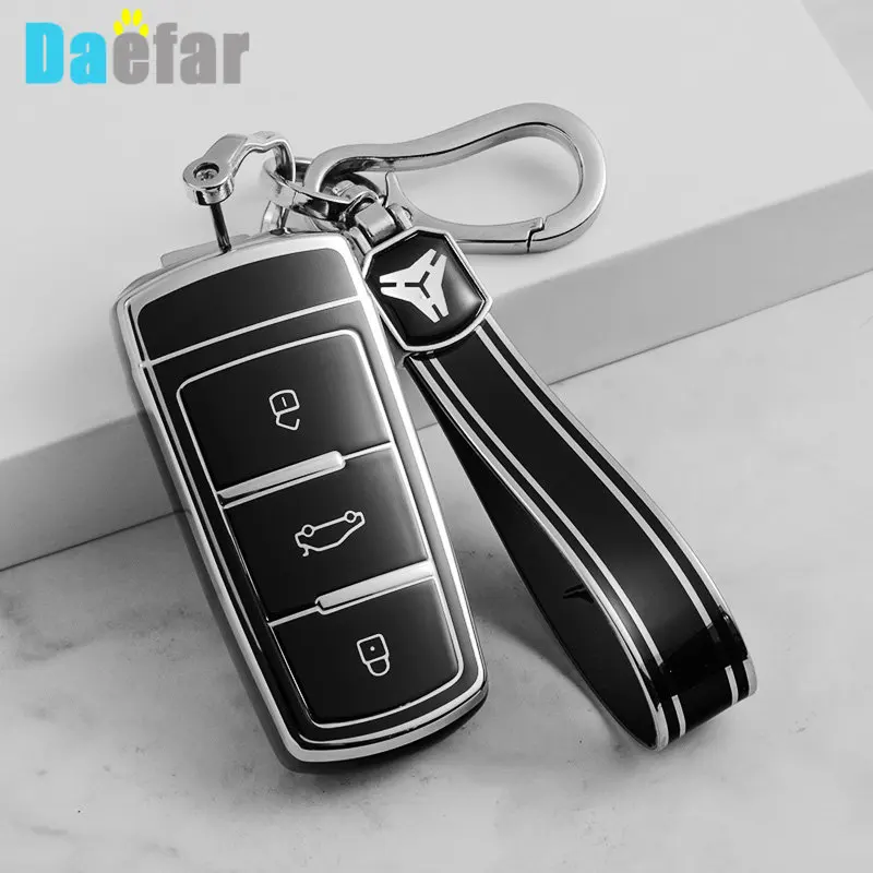 VW For CC Passat B6 B7 Passat 3C CC Sier Edge Car Remote Key Case Control Protective Cover Protecotr Fob Keyless smile