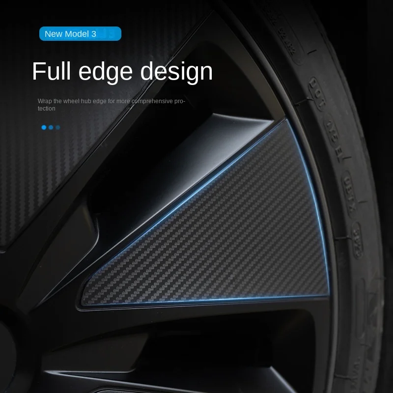 Wheel Hub Stickers for Tesla Model 3+ Wheel new Rims Stickers Scratch Repair Protective 2025 Film New Model 3 Highland 2024 Accessories