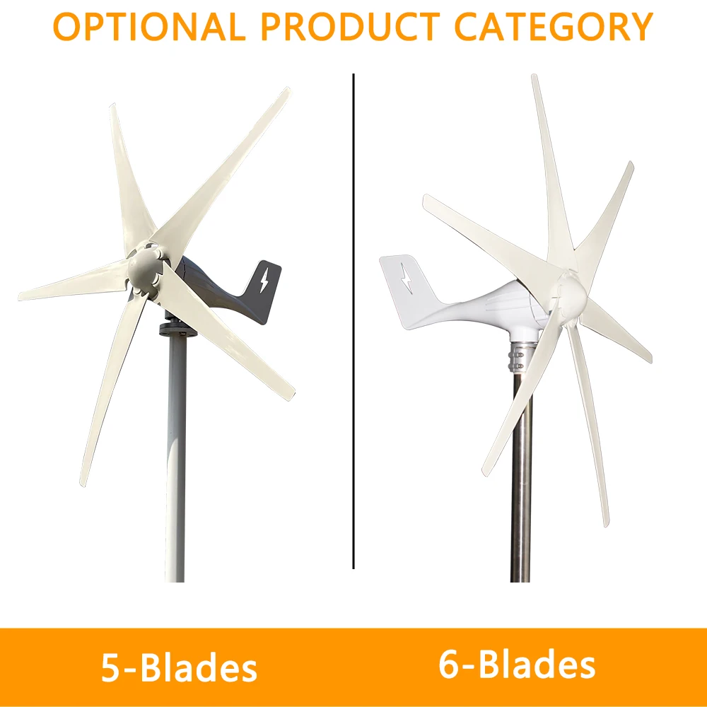 3000W 5 Blades 4000W 6Blades Free Energy Wind Energy HIGH Efficient 12V 24V 48V Wind Turbine Generator With Controller