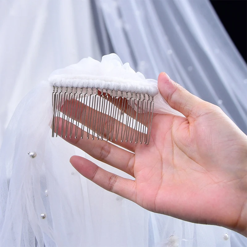 Veil Soft Bridal 75/100/150/200/300Cm Wedding Veil With Comb One Layer Tulle Cathedral Wedding Veil ddmysmile Bride Marriage Accessories Smile