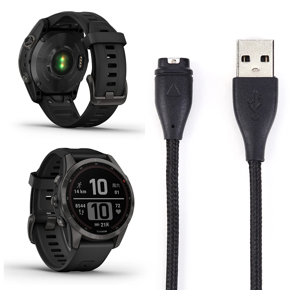 Fast 1m Charging USB Cable Data Cord Charger For Garmin Fenix 7 7S 7X 6S 6X 5 5S 5X Forerunner245 Venu 2 2S Vivoactive 3 4 4S smile