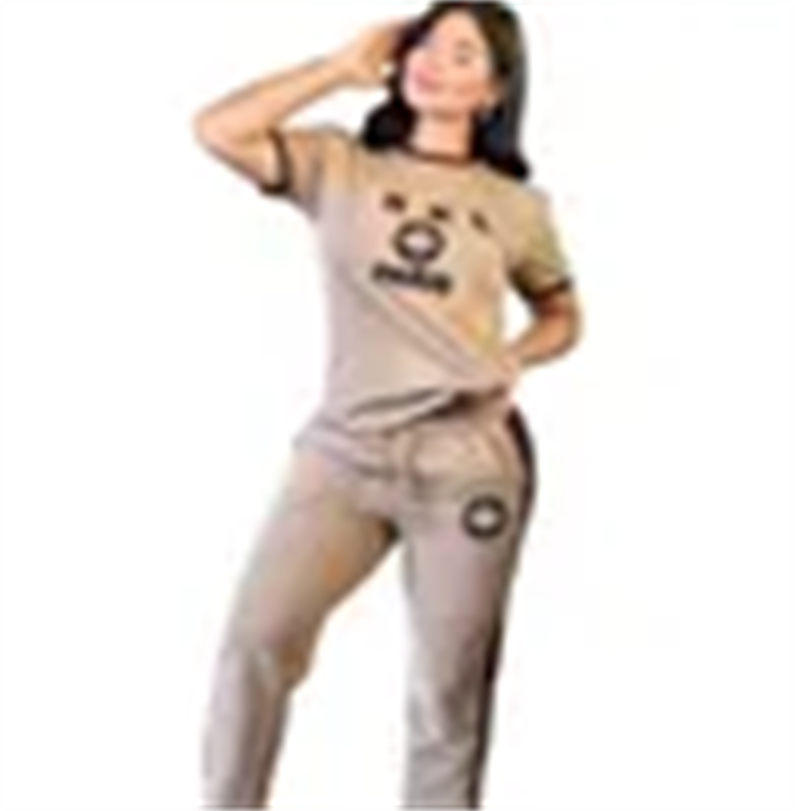 Fashion Tracksuits Girls Two Piece Pants Casual Crew Neck T-shirt and Trousers Set Summer Outfits Sportsuit Clothing Casual Running Suits Plus Size