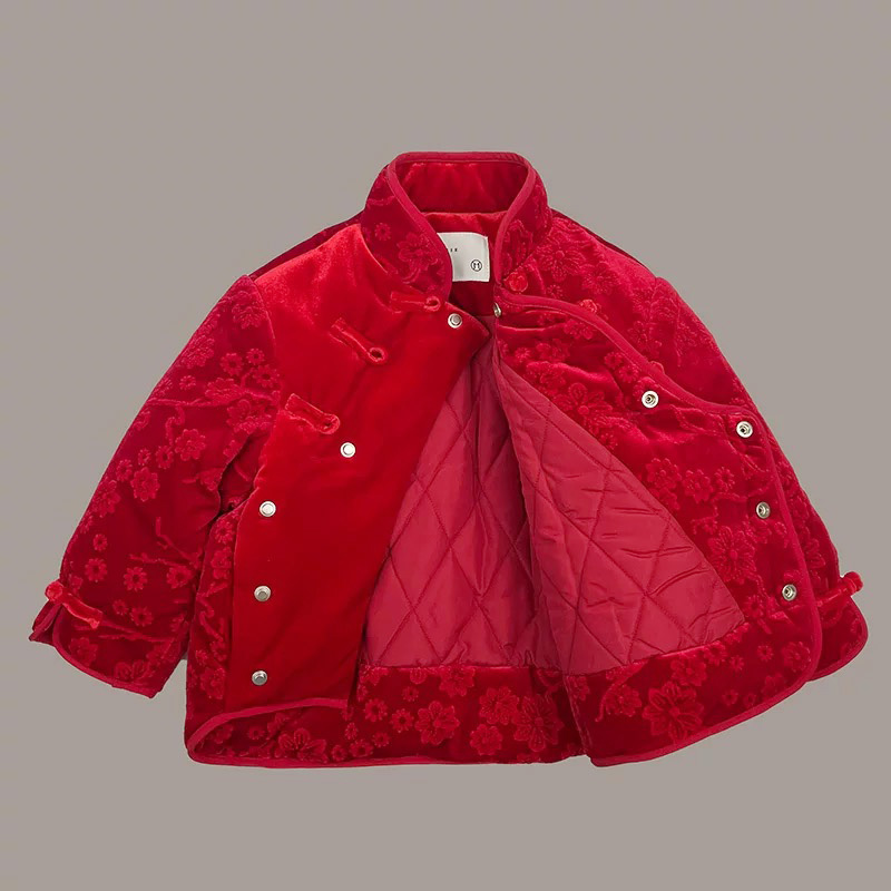 The new light luxury custom country tide collar Tang suit Hanbok plus cotton jacket warm New Year's Eve clothing tops