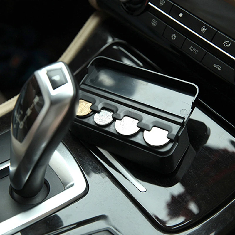 Box Car Coins Storage Interior Accessories Pocket Telescopic Dashboard Coins Case Car Organizer Plastic Holder Container smile