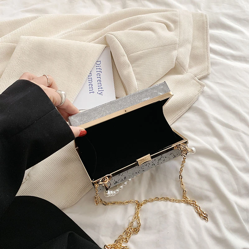 Bag Metal Women Clutch ddmysmile Brand Chain Crossbody Bag Designer Box Evening Bag Handbag High Quality Acrylic Shoulder Bag Purse Smile