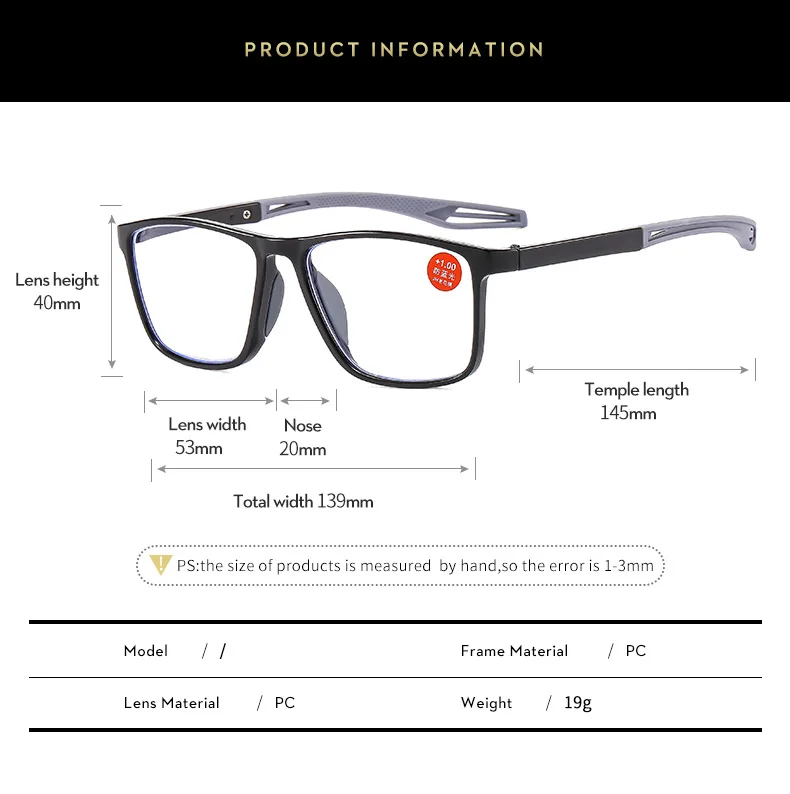 c d Glasses Vintage Women Reading Square Sports Far sighted Eyewear Unisex Plus Diopter Optical Spetacles Eyeglasses To