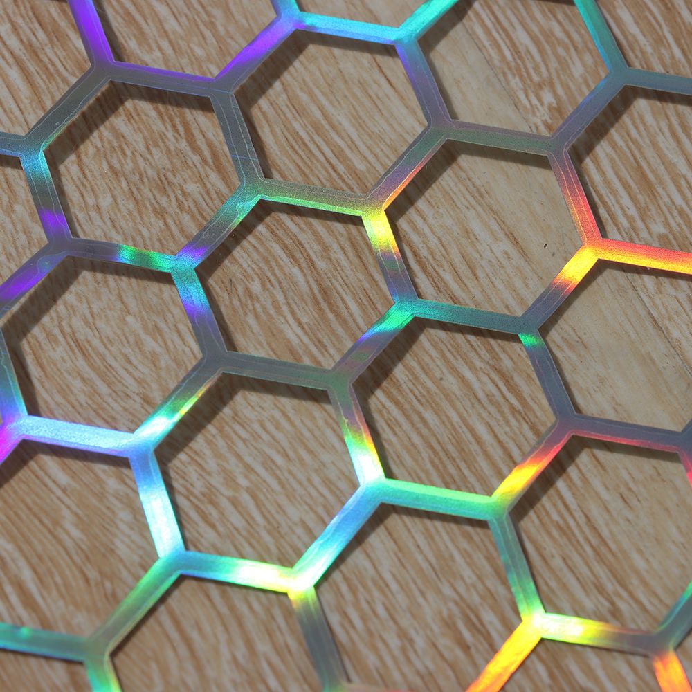 1PC Creative Car Rear Tail Light Cover Decal Multicolor Reflective Material Honeycomb Sticker Auto Accessories