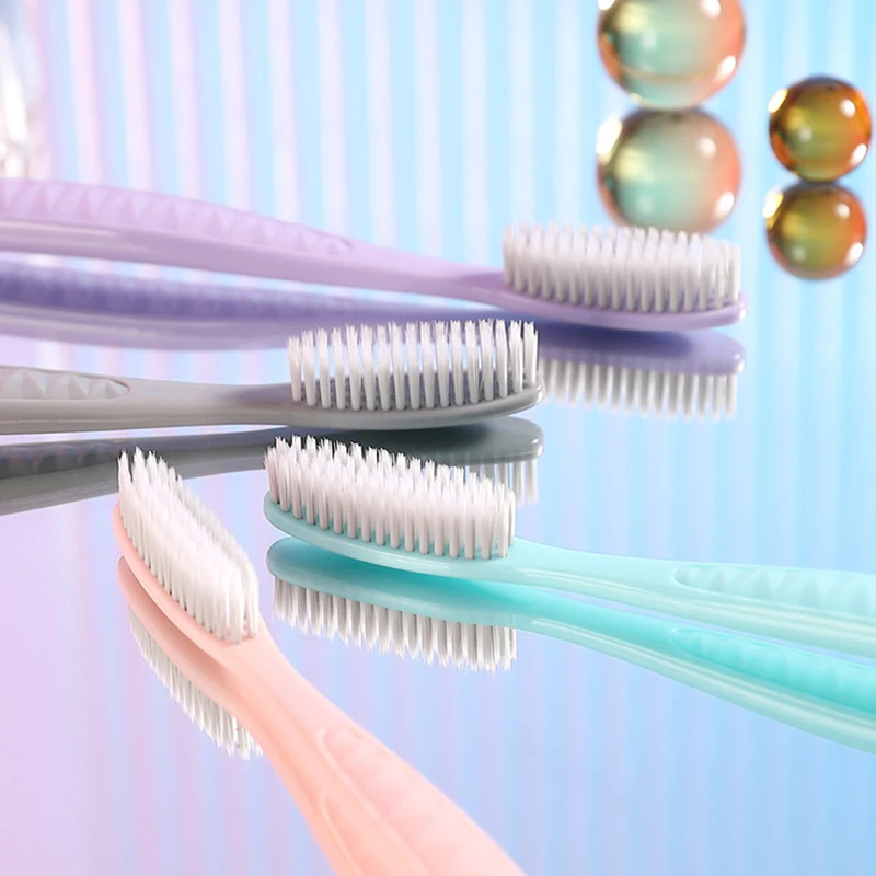 a bb Long Toothbrush Soft PC Super Fur Large Brush Head Adult Manual Firm