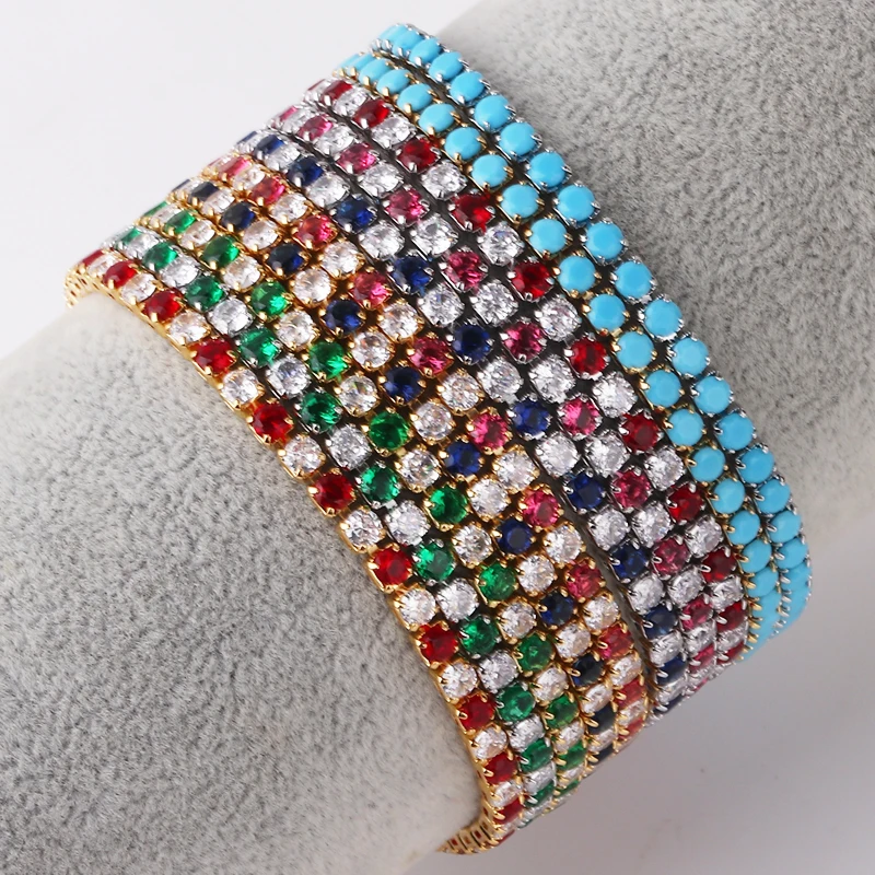 Cubic Zirconia Quality High Tennis Bracelet Iced Out Chain Bracelets For Women Gold Sier Color Men Bracelet Chain Jewelry smile