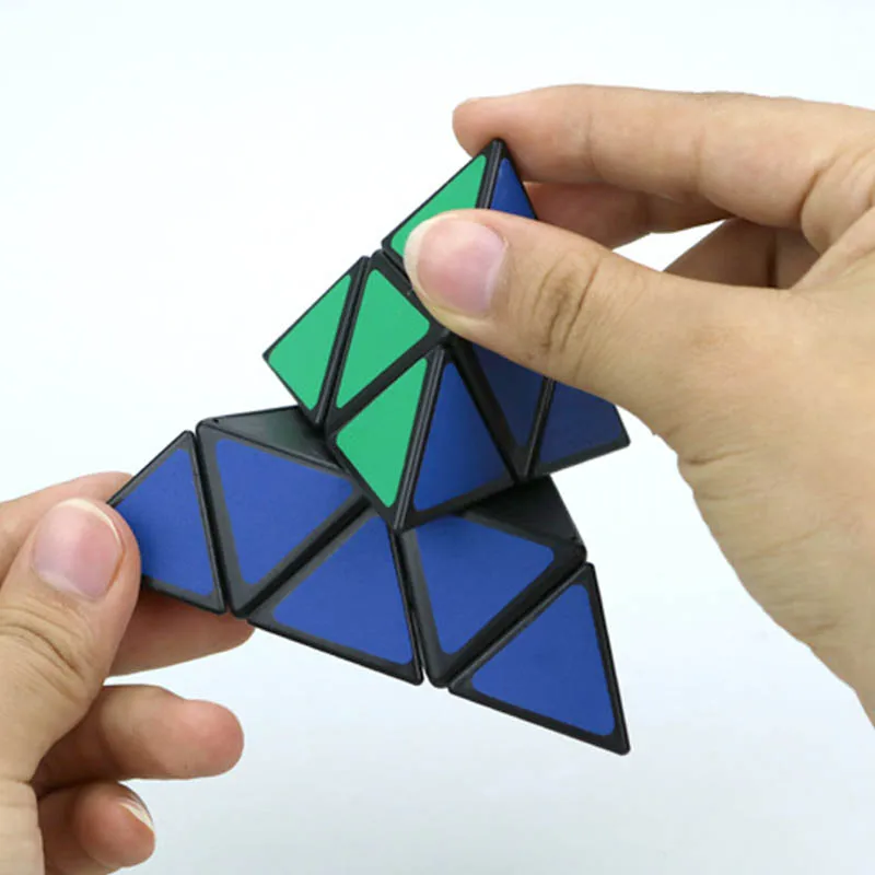 Pyramid Magic Cube 3x3 Cubo Magico Kids Intellectual Develop Game Learning Educational 3x3x3 Pyramid Puzzle Toys For Children