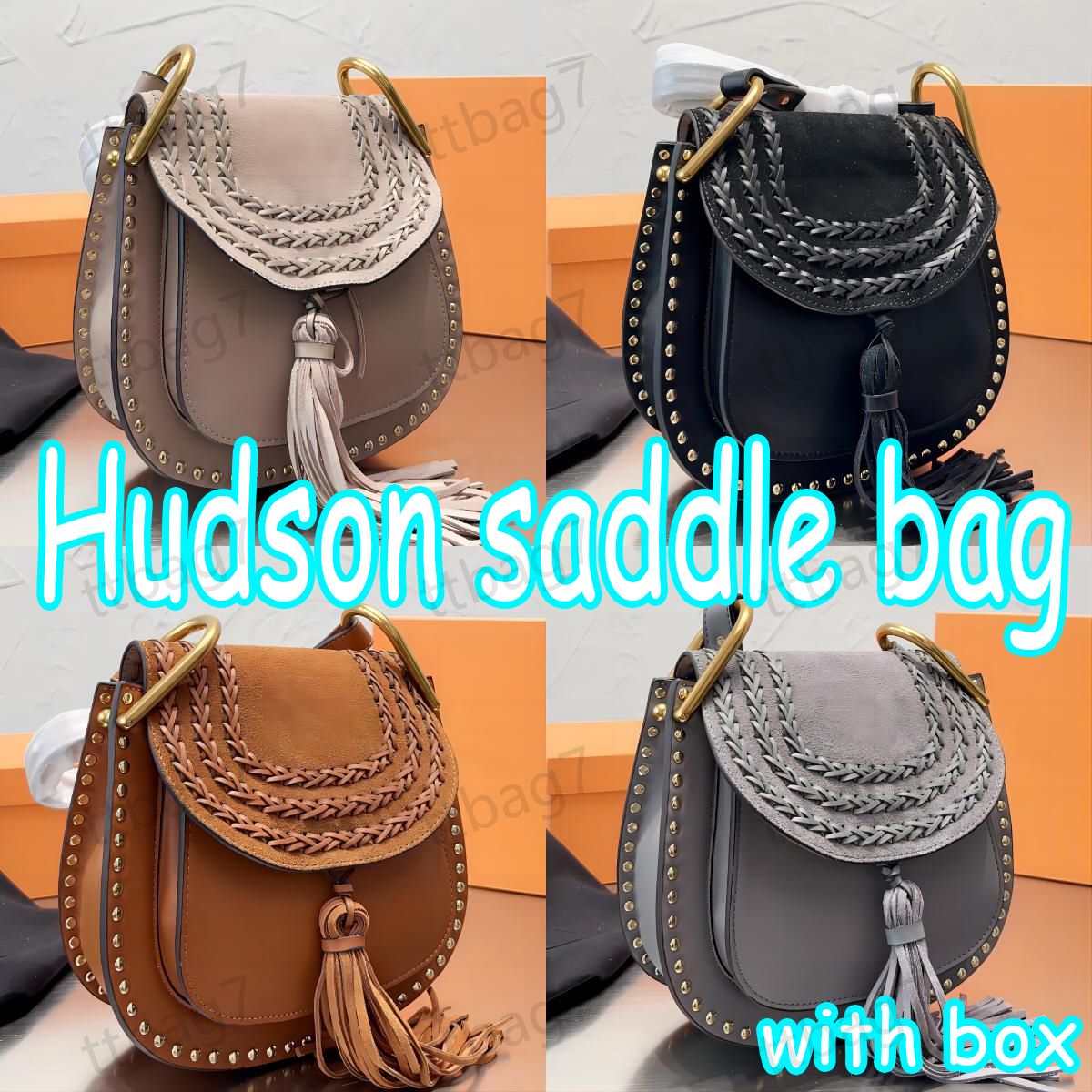 10A Hot Saddle Bag 2024 Hudson Cowhide Shoulder Bags Classic Luxury Handbags Genuine Leather Tote Bag Fashion Woman bag Evening crossbody Bags Designer lady Purse
