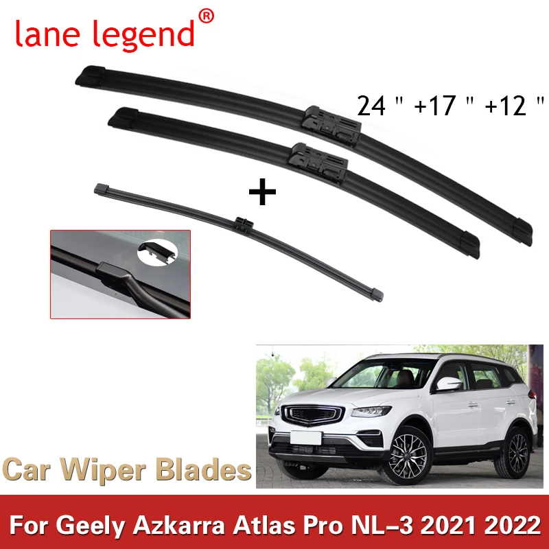Front Rear Windscreen Car Wiper Blades ddmysmile For Geely Azkarra 2021 2022 Atlas Pro Nl-3 Accessories Wiper Blade Brushes Cutter Smile