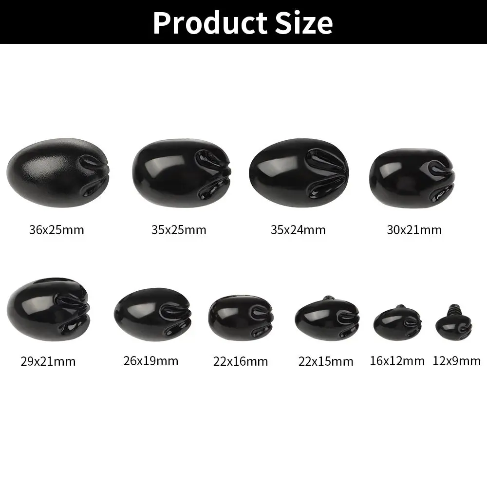 Tool DIY 10pcs Craft Plastic Toys DIY Doll Noses Dolls Accessories Safety Noses Parts Oval Nose smile