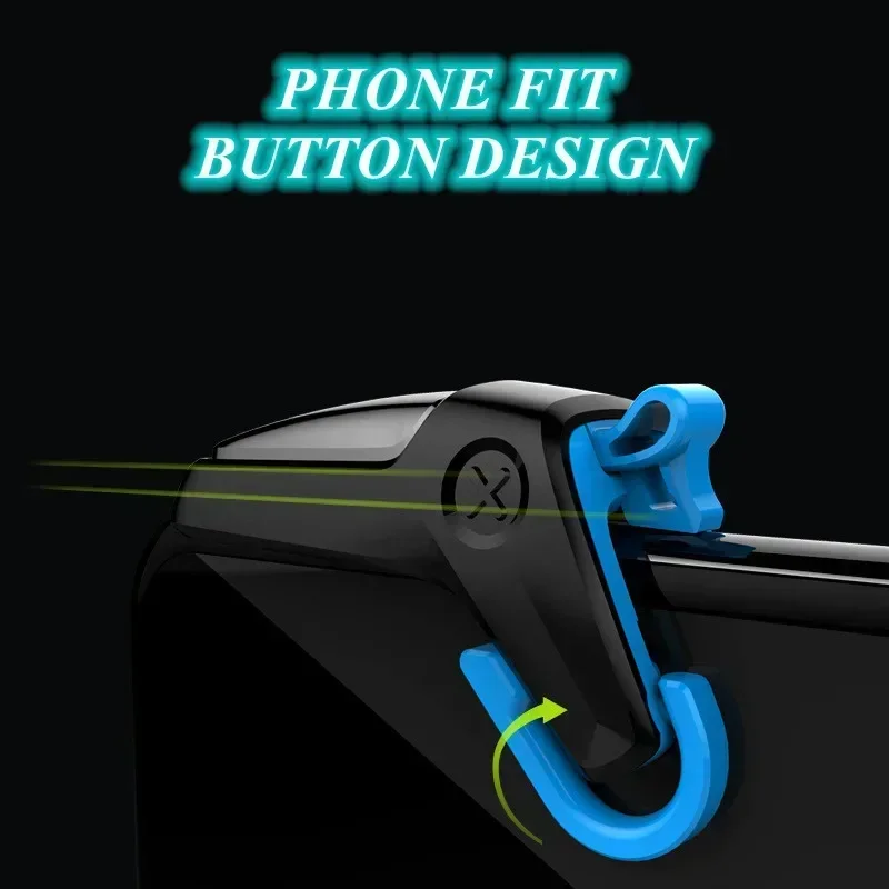 Gamepad 2Pcs 4 Fingers Trigger Mobile Phone Gaming Accessories For PUBG ddmysmile Aim Shooting Game Joystick Controller For Iphone Android Smile