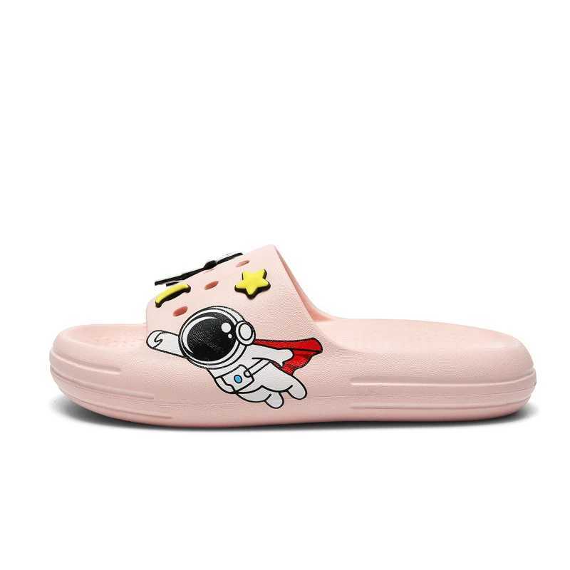 Slipper Cartoon Astronaut Children Slippers Boy Girls Casual Shoes Flat Beach Water Shoes Indoor Soft Kids Cute Flip Flops for Boy Girl 2449