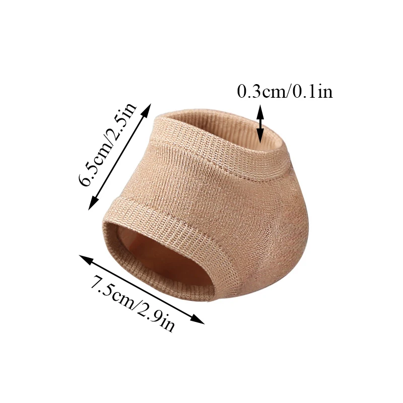 Pair Gel Silicone Heel Protector For Pain Plantar Fasciitis Anti crack Pad Half yard Socks Pads Great Aching Feet 5