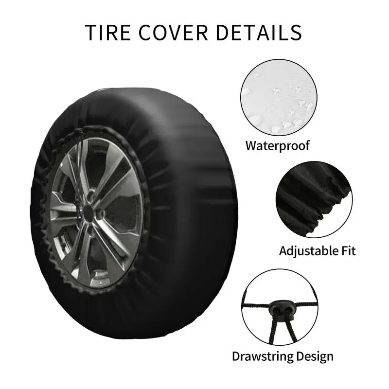 Jurassic Park Spare Tire Cover for Toyota RAV4 Prado Jeep RV SUV Dinosaur World Car Wheel Protector Covers 14" 15" 16" 17" Inch