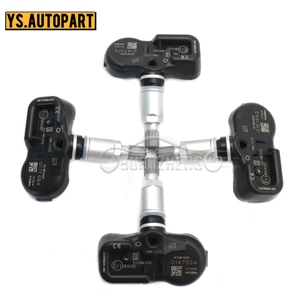 FOR Sensor TPMS 42607-02031 Toyota Hiace Hilux Fortuner 2005-2023 433MHZ Tire Pressure Monitoring System 42607-02030 PMV-C210 smile
