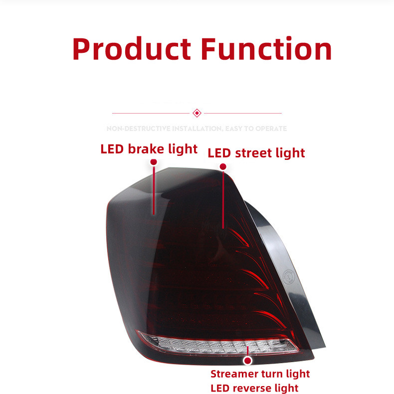 Upgrade Taillight For Buick Excelle 2003-2007 Tail Light Rear LED DRL Animation Dynamic Turn Signal Lamp Auto Assembly