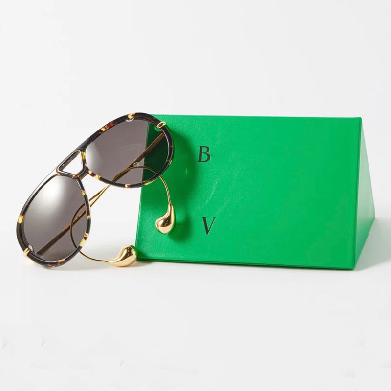 2024 Season Outdoor Pilot Drop Sunclasses Designer Men Women Acetate Frame Curved Metal Leg Leisure Travel Beach Sunglasses 1273
