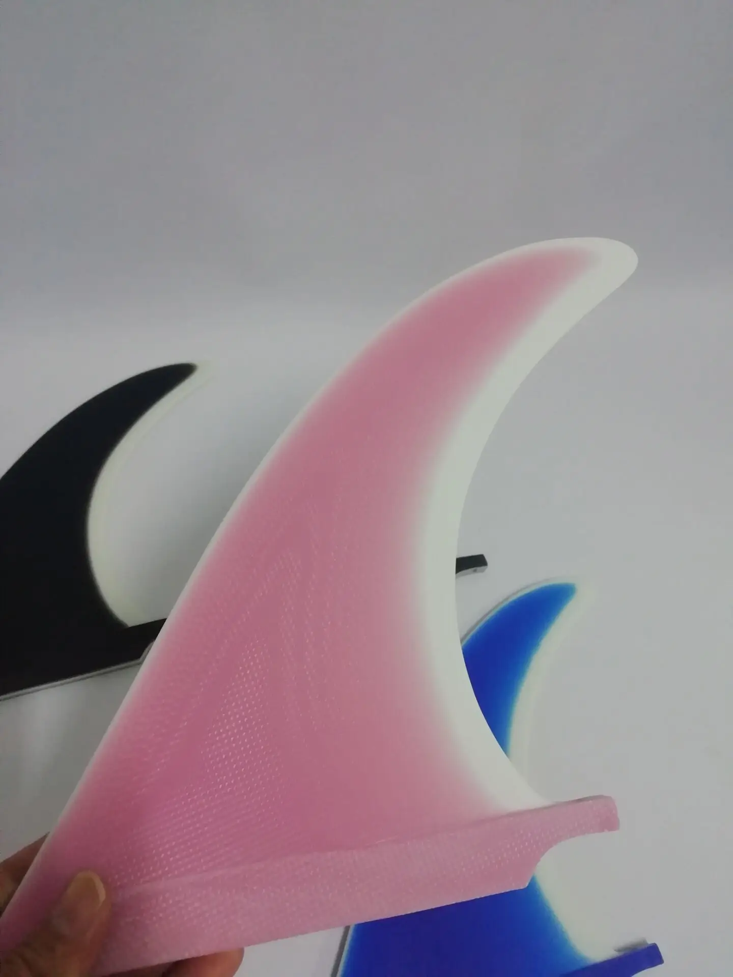 9" Fins Longboard Single Fiberglass Surf Fins 2colors Layered 4A Template Center Surfboard Fins For Longboard SUP Paddle Board smile 9"