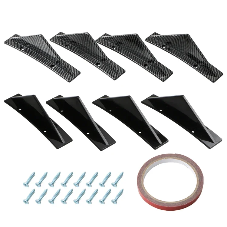 Wing Triangle Universal Shark Rear Bumper Diffuser for Audi A3 A4 B6 B8 B7 B5 B9 A6 C5 C6 C7 A5 Q5 Q7 8P 8V 8L Car Accessories smile