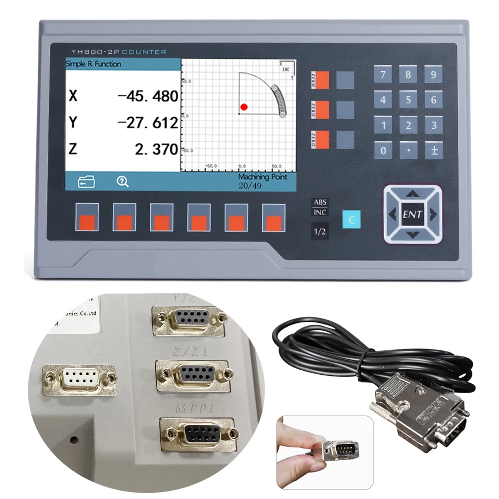 3D Touch Probe RPM 14 Languages LCD DRO YH800-2P YH800-3P YH800-4P 7 Inch Large Metal Display 2 3 4 Axis