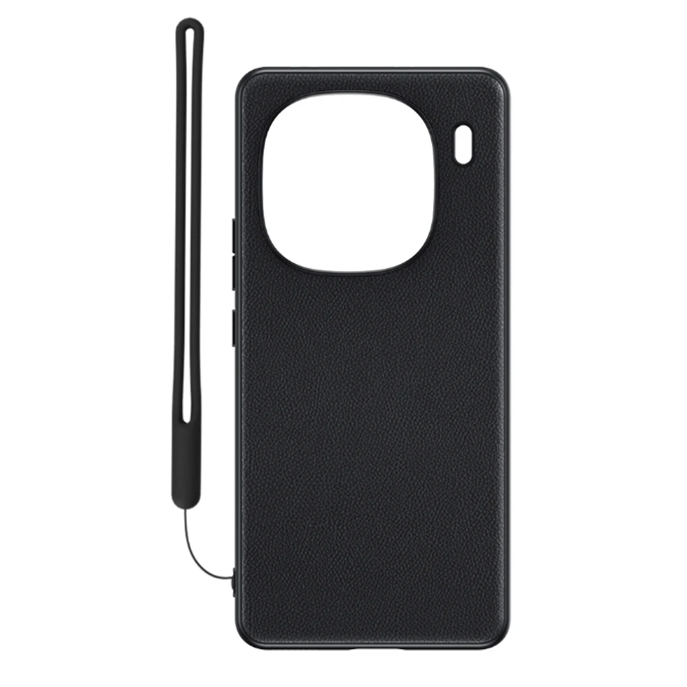 100% Original iQOO 12 Pro Case Leather PC TPU Protective Phone Cover With Lanyard Case For iQOO 12 12Pro