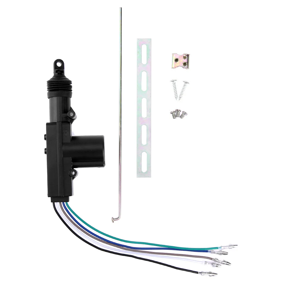 Wire Universal Car 2/5 Electric Remote Central Door Lock Actuator Auto 12V Heavy-Duty Power Locking System Single Gun Type Kit smile