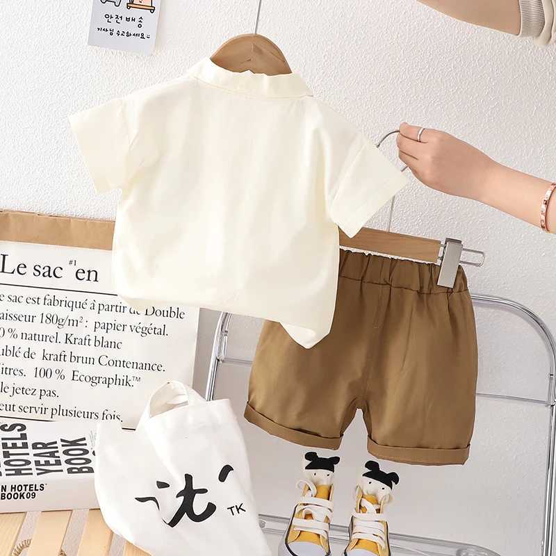 Clothing Sets Children Cotton Summer Clothes Baby Boy Fashion Pocket Shirts Shorts 2Pcs/Set Infant Kids Casual Toddler Tracksuits 0-5 Years