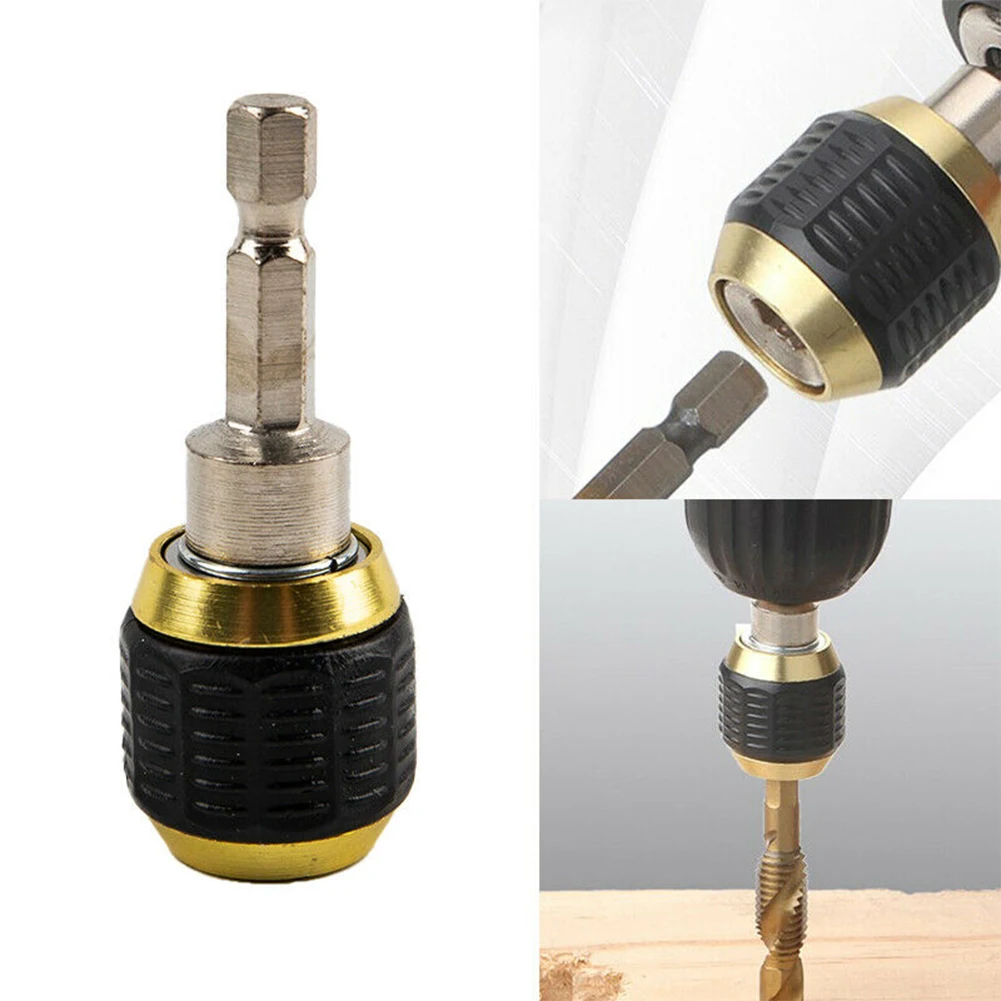 1/4In Hex Handle Connecting Rod 50mm Metal Shank Quick Coupling Drill Bit Quick Change Electric Drill Adapter Converters Tools